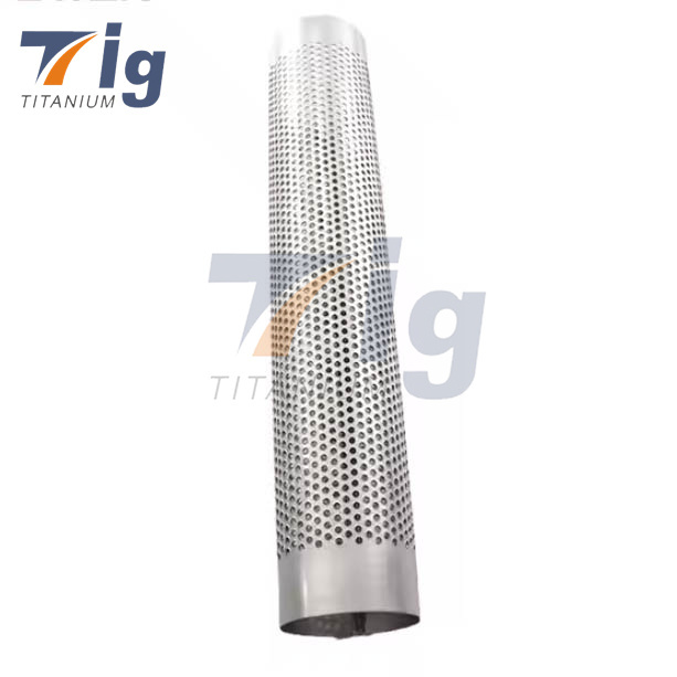 For 2" Titanium Perforated Punch Tube 8" OAL 1mm 0.039" - 117-05008-0000