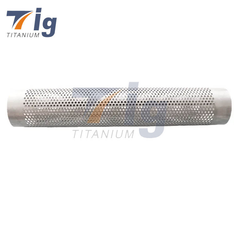 For 2" Titanium Perforated Punch Tube 8" OAL 1mm 0.039" - 117-05008-0000