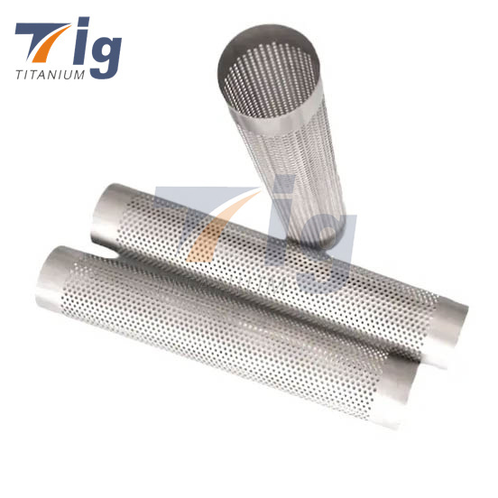 For 2" Titanium Perforated Punch Tube 8" OAL 1mm 0.039" - 117-05008-0000