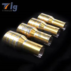 Universal Dual Exhaust Tip Straight side Glossy carbon fiber exhaust pipe tail quad exhaust muffler tip