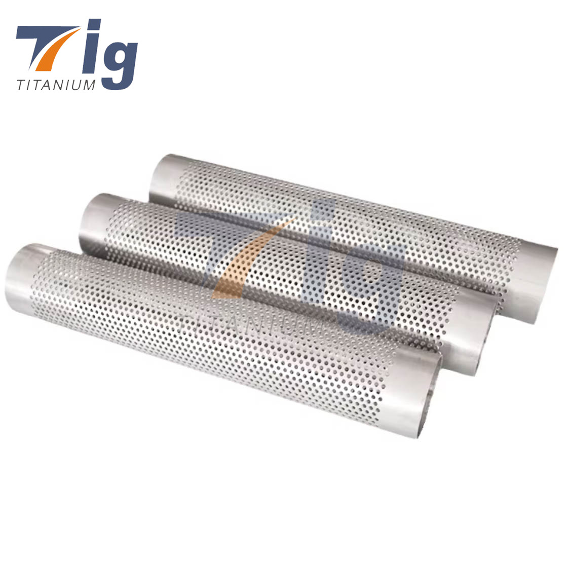 For 2" Titanium Perforated Punch Tube 8" OAL 1mm 0.039" - 117-05008-0000