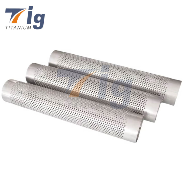 For 2" Titanium Perforated Punch Tube 8" OAL 1mm 0.039" - 117-05008-0000