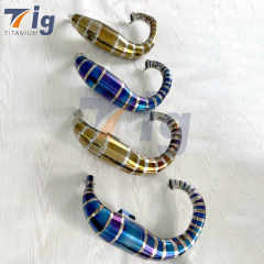 Custom motorcycle titanium cone pipe and exhaust muffler pipe