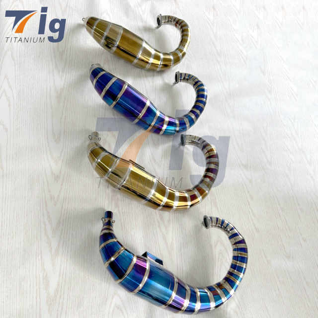 Custom motorcycle titanium cone pipe and exhaust muffler pipe