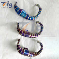 Custom motorcycle titanium cone pipe and exhaust muffler pipe