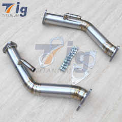 Nissan 370Z 370GT 2.5" Titanium Test Pipes Catless Straight Downpipe Exhaust FITS 2016+ Infiniti Q50 2017+ Infiniti Q60