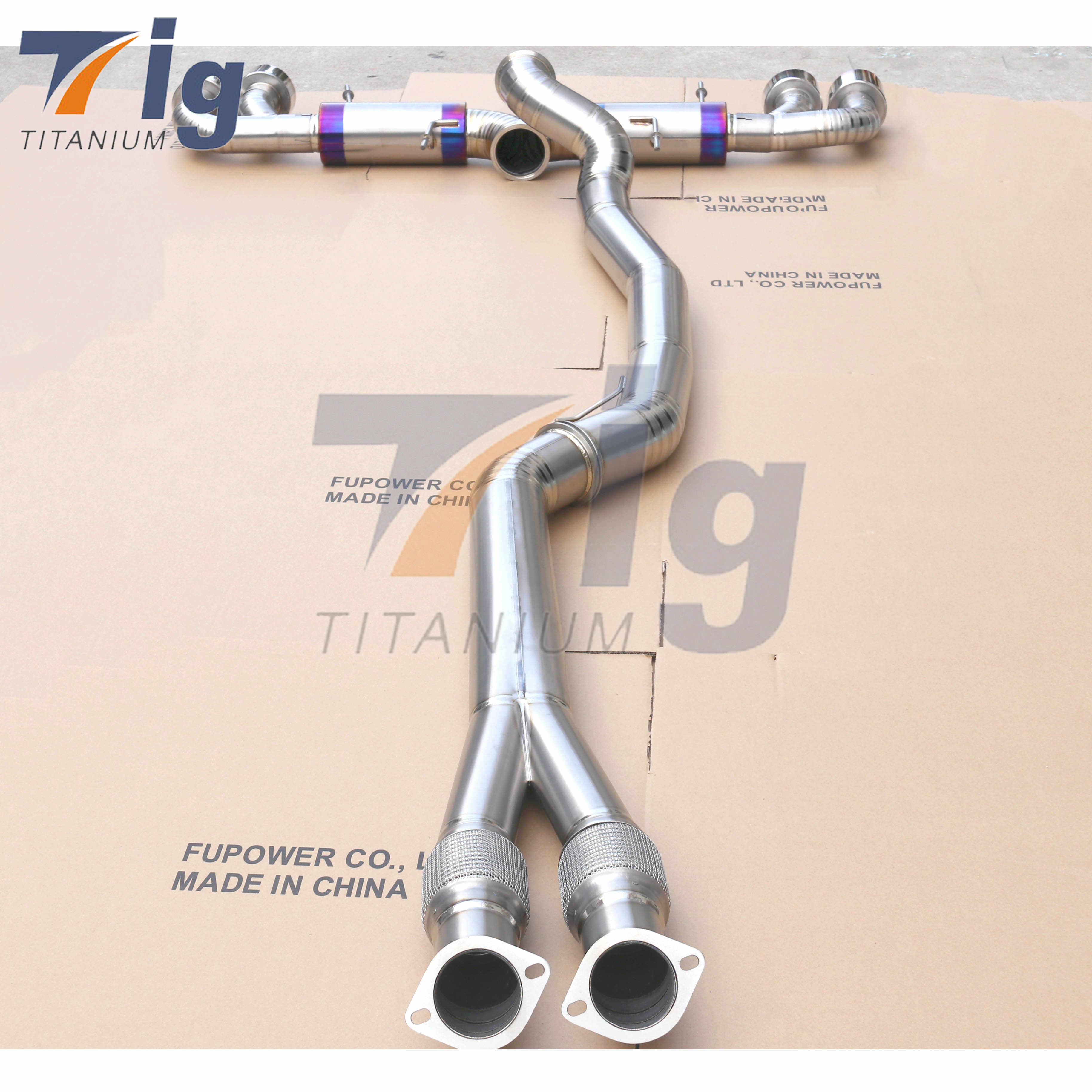 Titanium R35 GTR Monster outlaw 4" exhaust system with Gen2 downpipes kit
