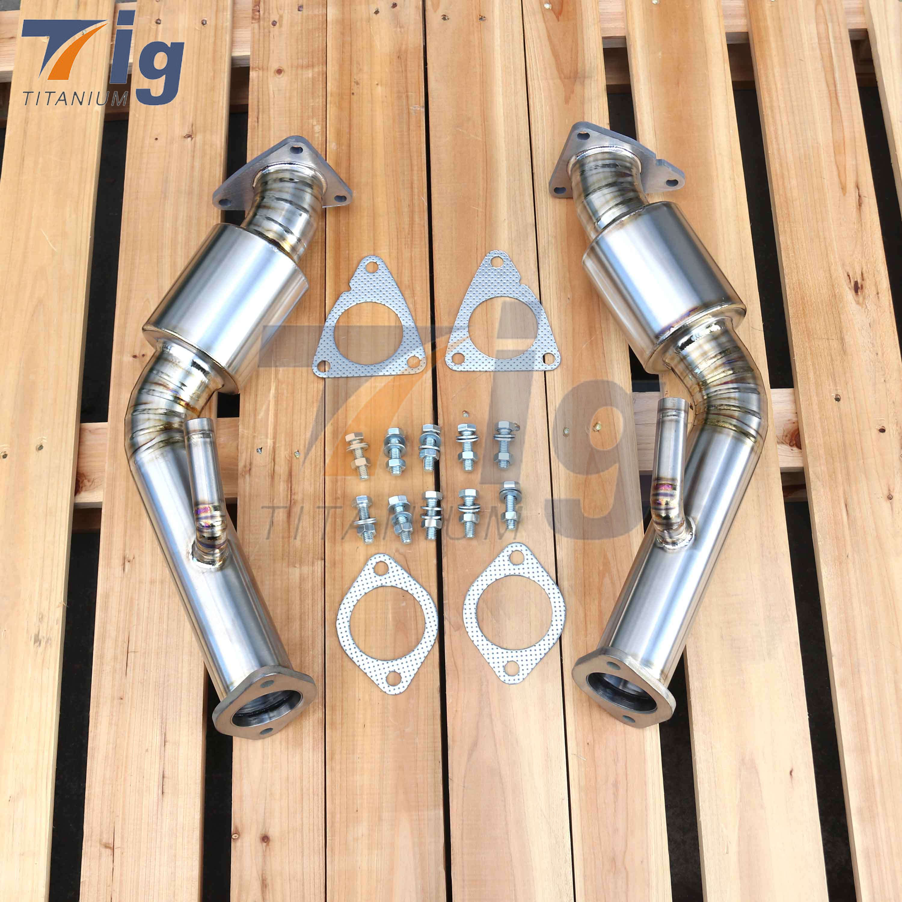 For Nissans 350Z VQ35HR 370z resonator downpipe Titanium Test Pipe Infiniti G35 G37 q40 q60 VQ37VHR