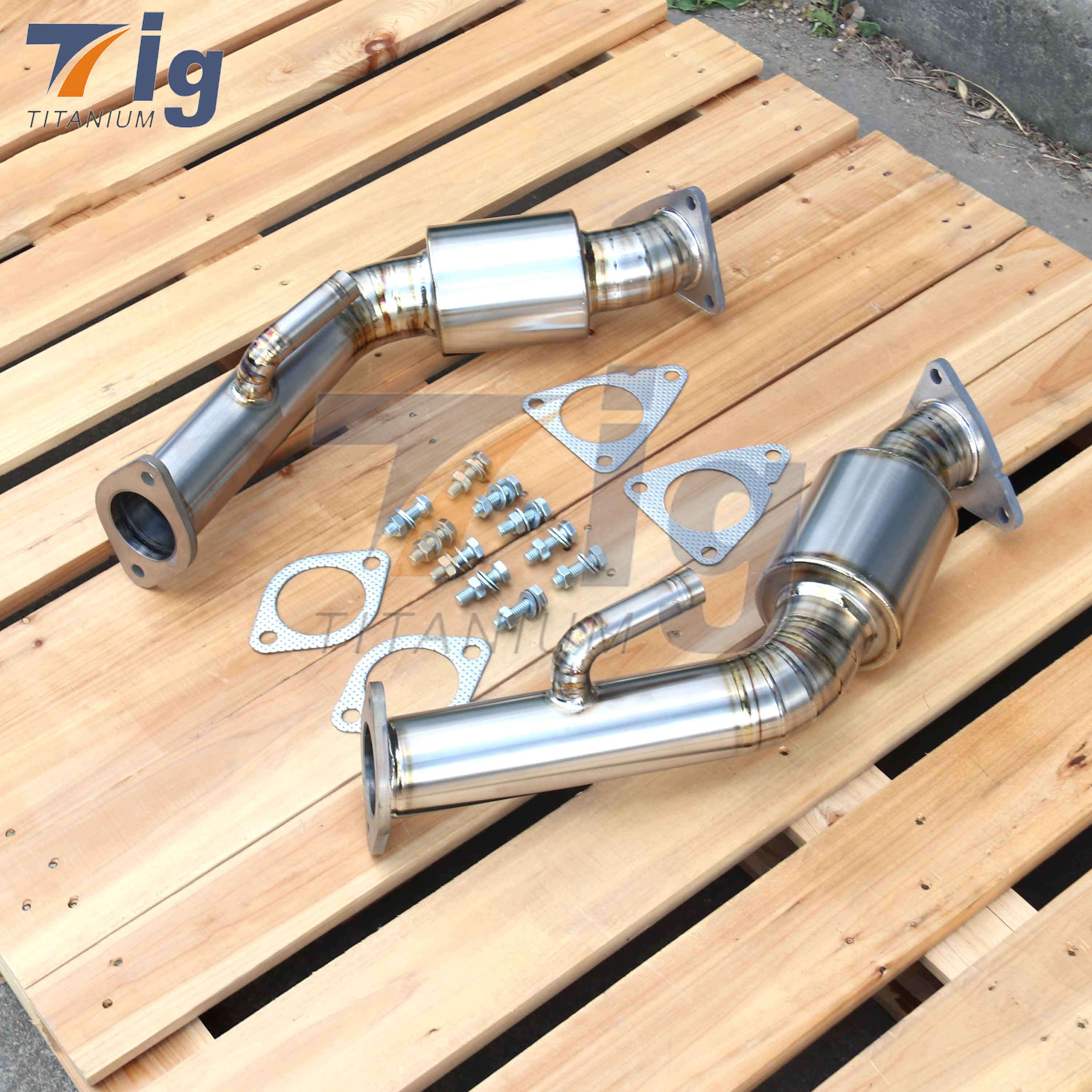 For Nissans 350Z VQ35HR 370z resonator downpipe Titanium Test Pipe Infiniti G35 G37 q40 q60 VQ37VHR