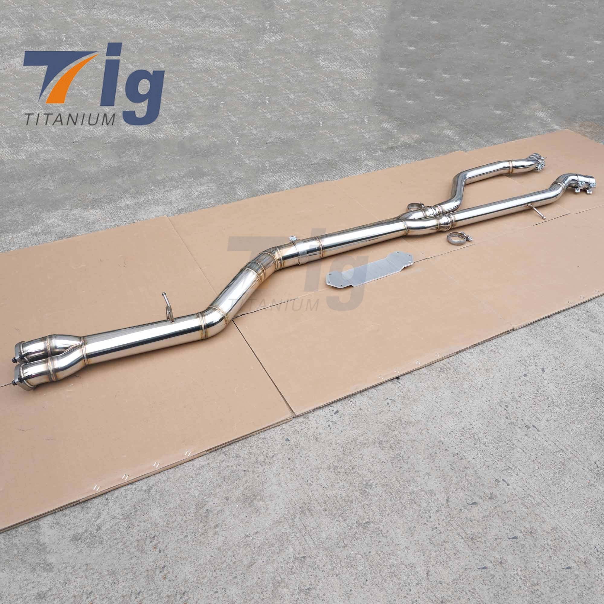 SS304 High Flow Single Midpipe Exhaust for BMW S55 F80 F82 M3 M4 Single Mid Pipe