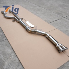 SS304 High Flow Single Midpipe Exhaust for BMW S55 F80 F82 M3 M4 Single Mid Pipe