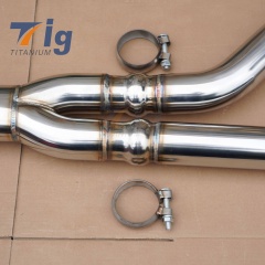 SS304 High Flow Single Midpipe Exhaust for BMW S55 F80 F82 M3 M4 Single Mid Pipe