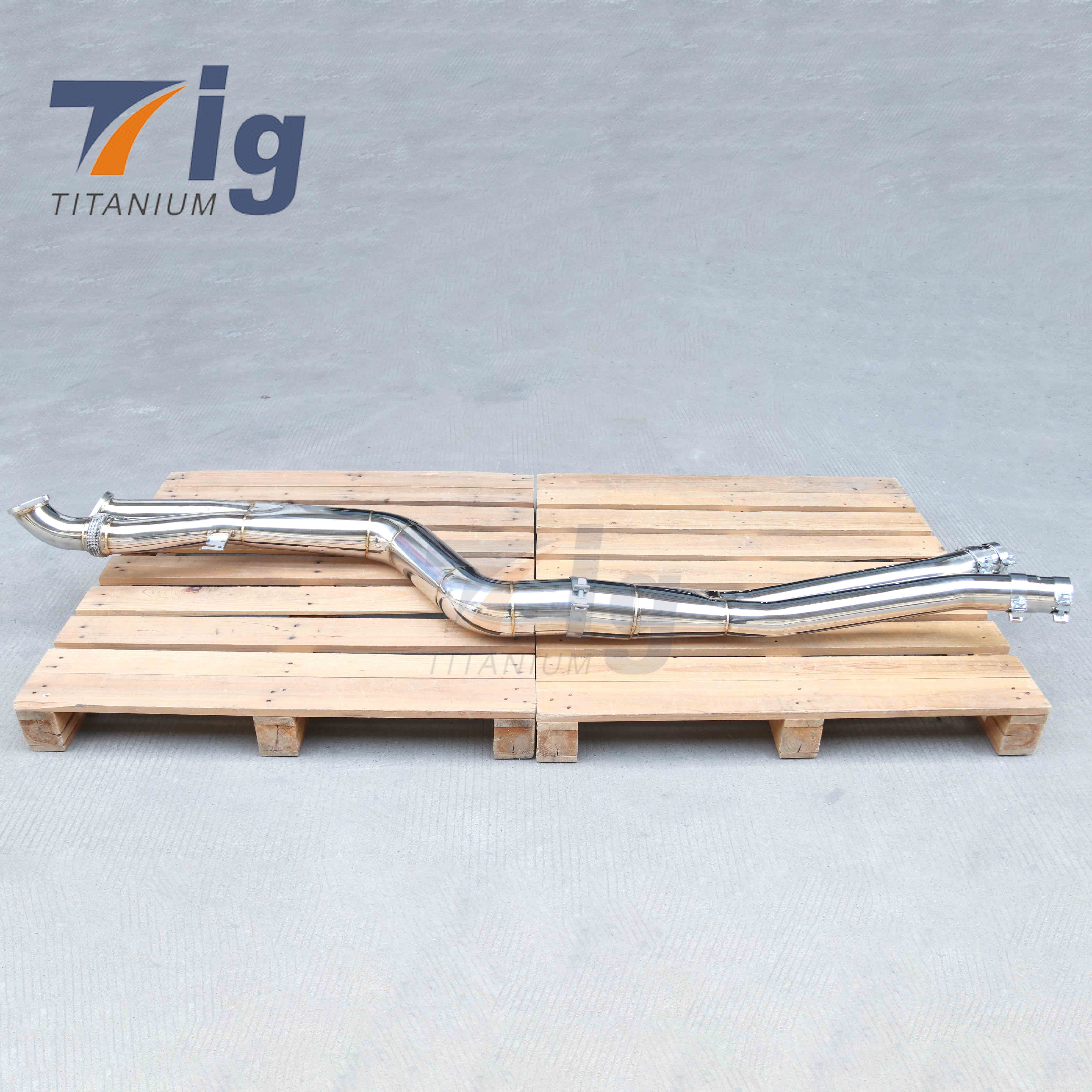 4.5" 304SS FOR BMW G80 M3 G82 M4 Midpipe Exhaust Pipe Custom Mid Pipe