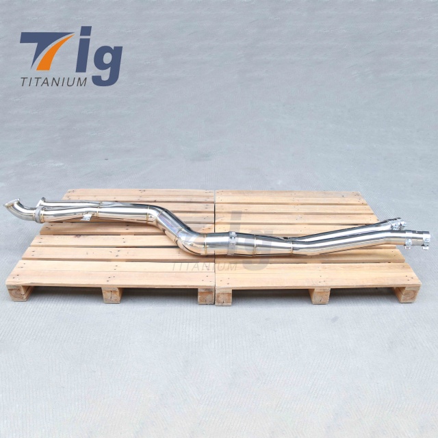 4.5" 304SS FOR BMW G80 M3 G82 M4 Midpipe Exhaust Pipe Custom Mid Pipe