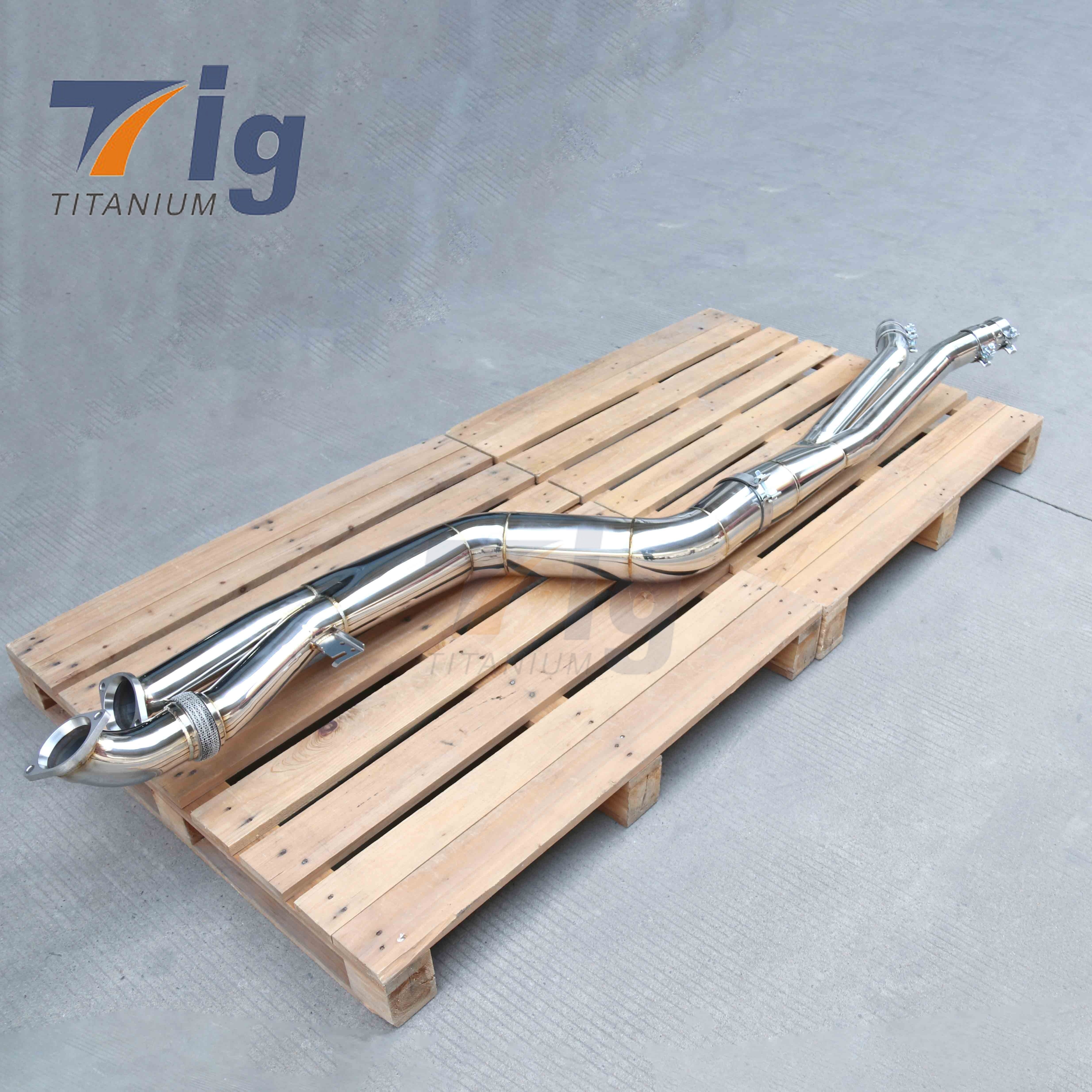 4.5" 304SS FOR BMW G80 M3 G82 M4 Midpipe Exhaust Pipe Custom Mid Pipe