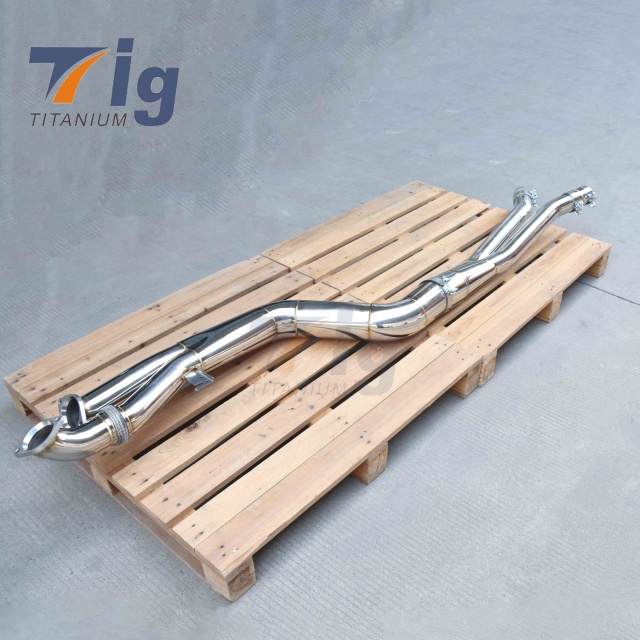 4.5" 304SS FOR BMW G80 M3 G82 M4 Midpipe Exhaust Pipe Custom Mid Pipe
