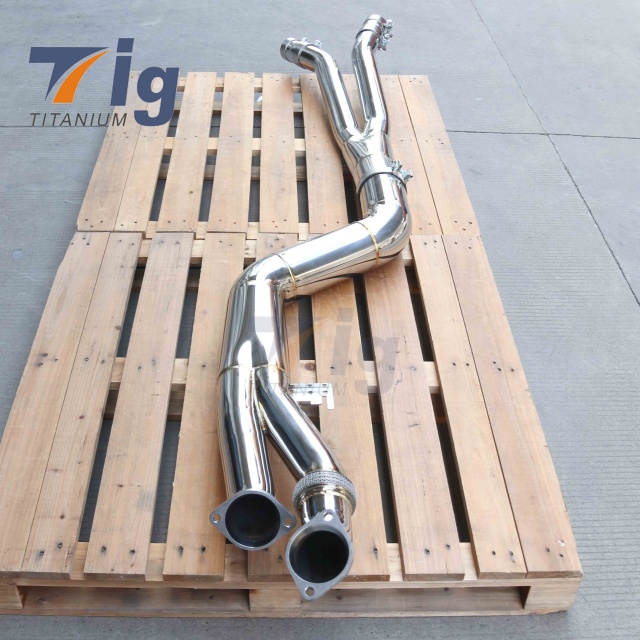4.5" 304SS FOR BMW G80 M3 G82 M4 Midpipe Exhaust Pipe Custom Mid Pipe