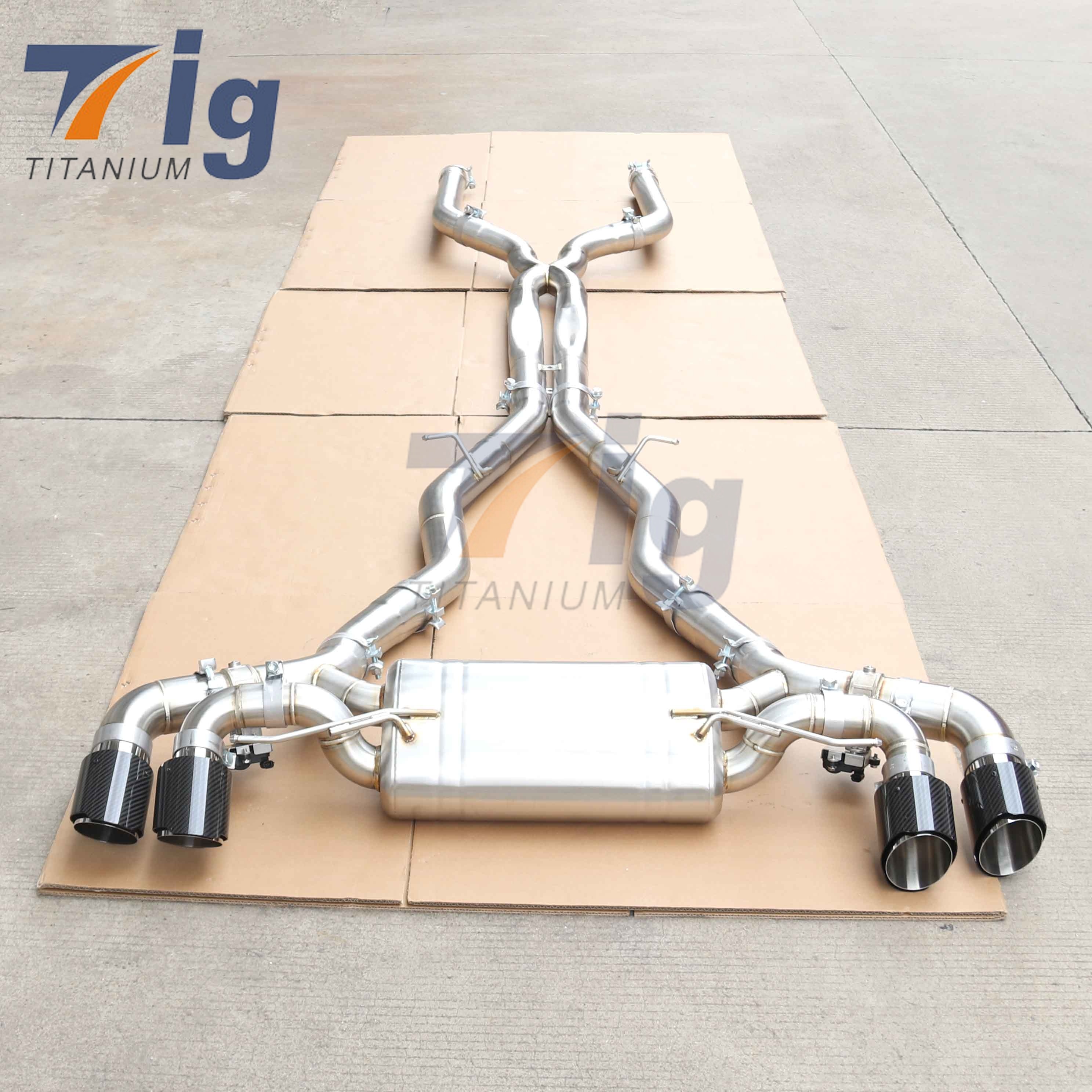 For BMW F90 M5 2018-2024 stainless steel full valved exhaust system with exhaust pipes