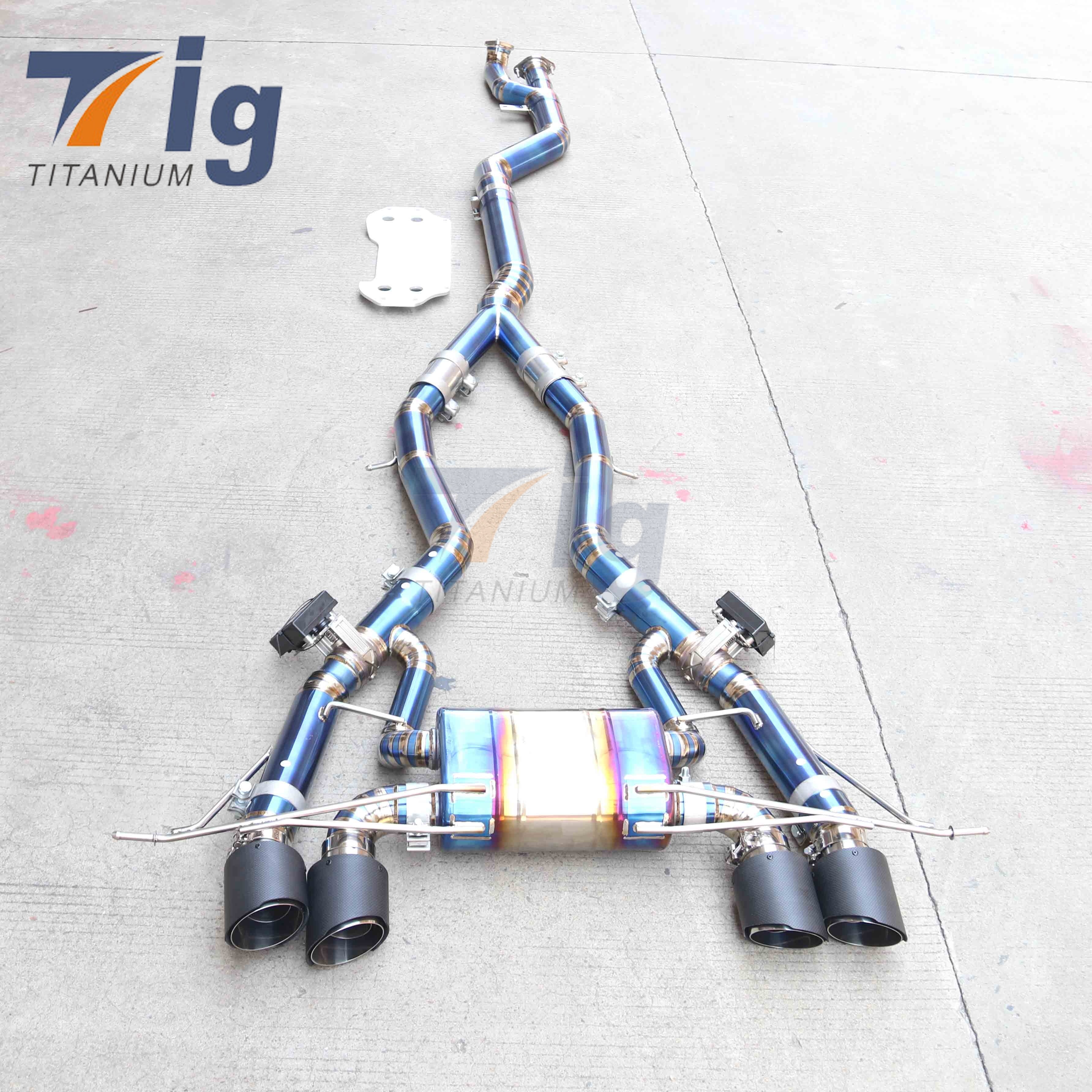 For BMW G80 M3 G82 M4 Titanium Valved Exhaust System with Single Midpipe Catback
