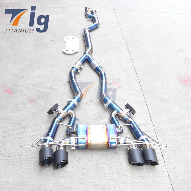 For BMW G80 M3 G82 M4 Titanium Valved Exhaust System with Single Midpipe Catback