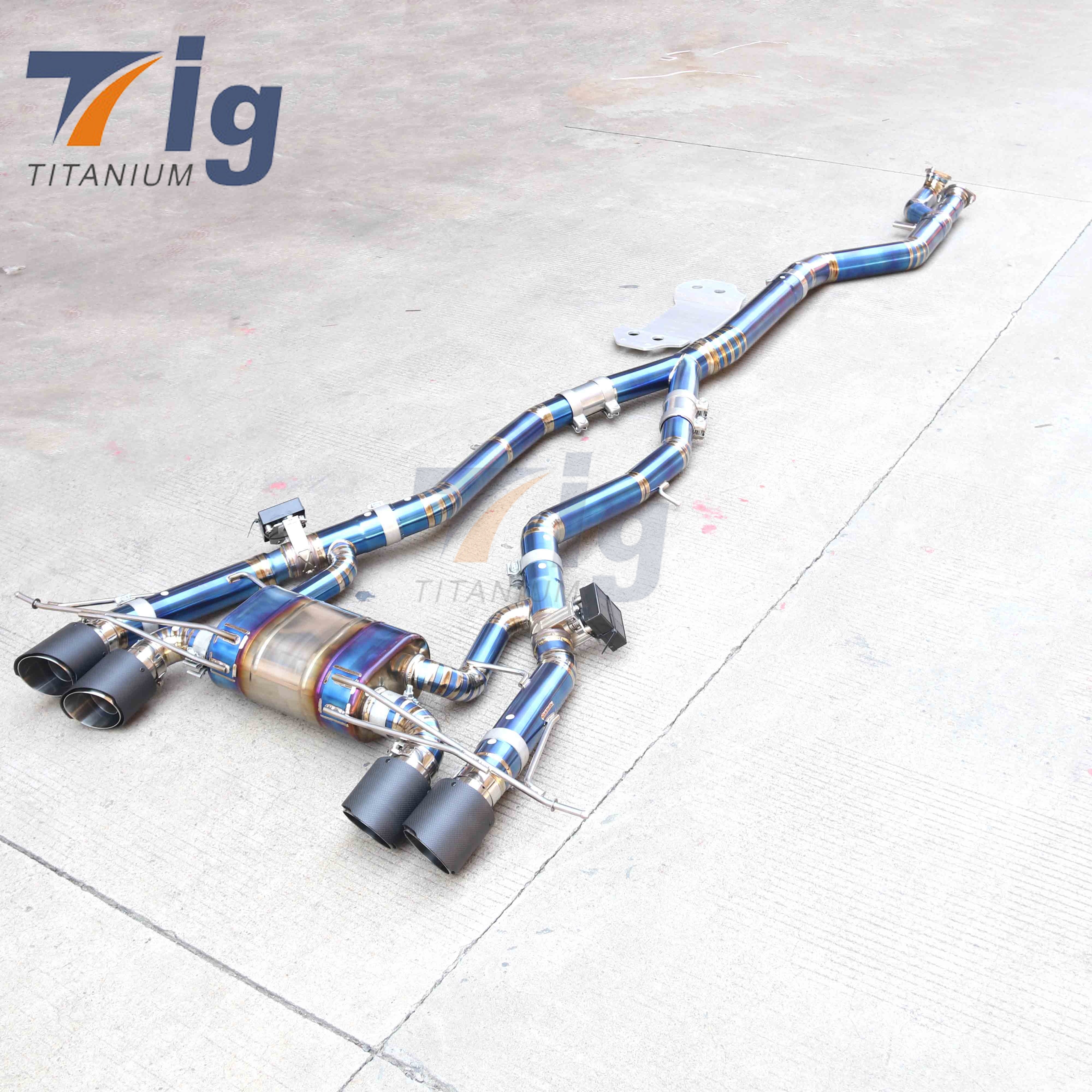 For BMW G80 M3 G82 M4 Titanium Valved Exhaust System with Single Midpipe Catback