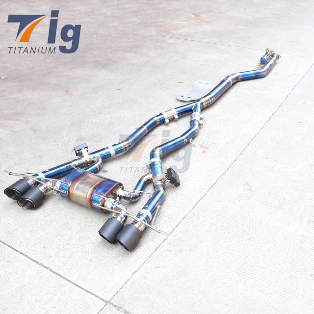 For BMW G80 M3 G82 M4 Titanium Valved Exhaust System with Single Midpipe Catback