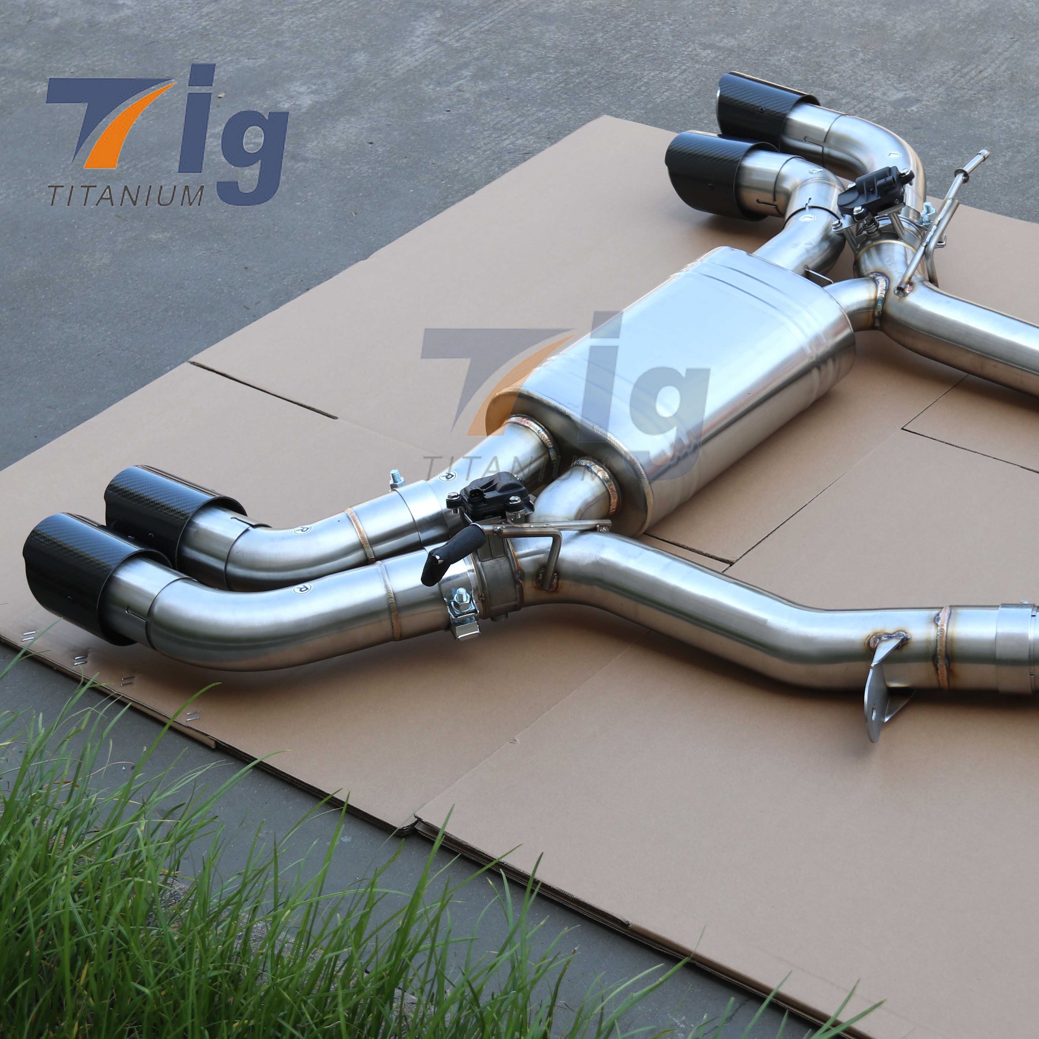 Stainless Steel Catback Exhaust System with Valved Carbon Tips for BMW M5 G90 / M6