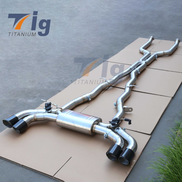 Stainless Steel Catback Exhaust System with Valved Carbon Tips for BMW M5 G90 / M6