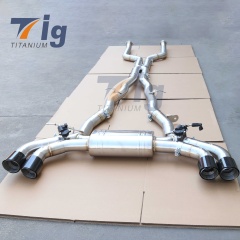Stainless Steel Catback Exhaust System with Valved Carbon Tips for BMW M5 G90 / M6