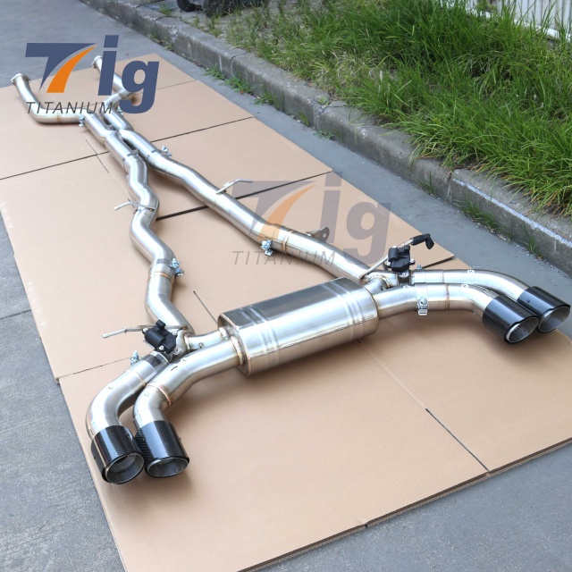 Stainless Steel Catback Exhaust System with Valved Carbon Tips for BMW M5 G90 / M6