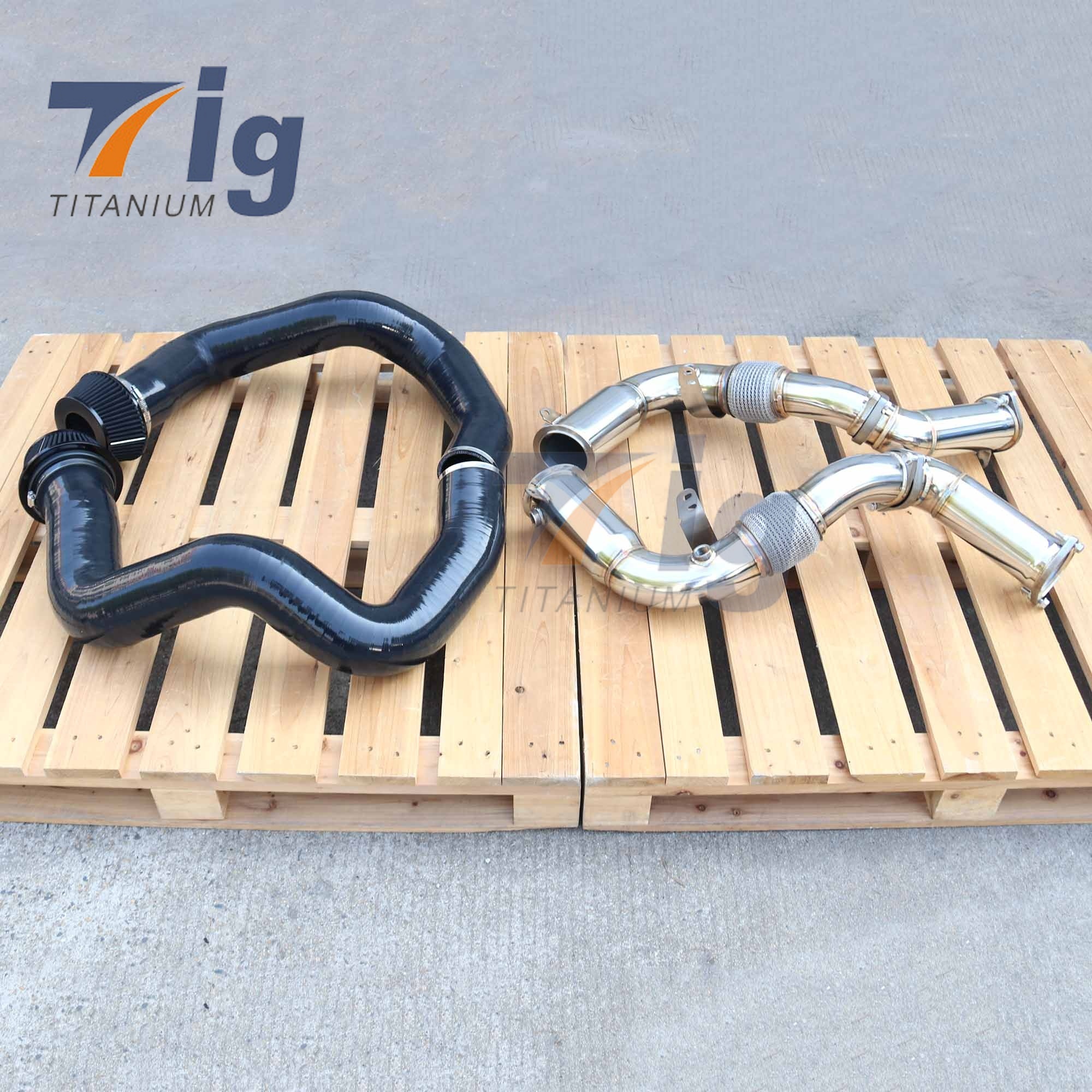 Silicone Front Mount Intake + Stainless Steel Downpipe Kit for BMW M5 G90