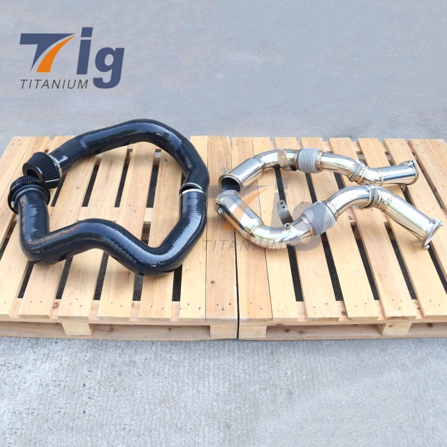 Silicone Front Mount Intake + Stainless Steel Downpipe Kit for BMW M5 G90