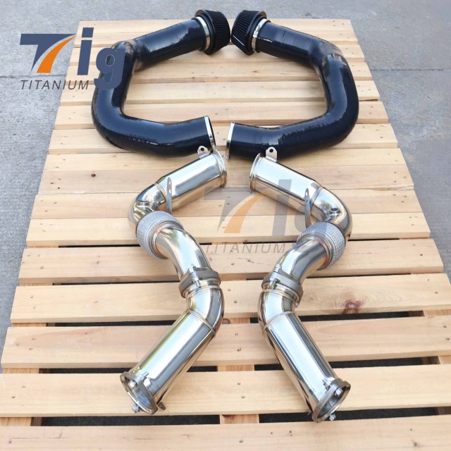 Silicone Front Mount Intake + Stainless Steel Downpipe Kit for BMW M5 G90