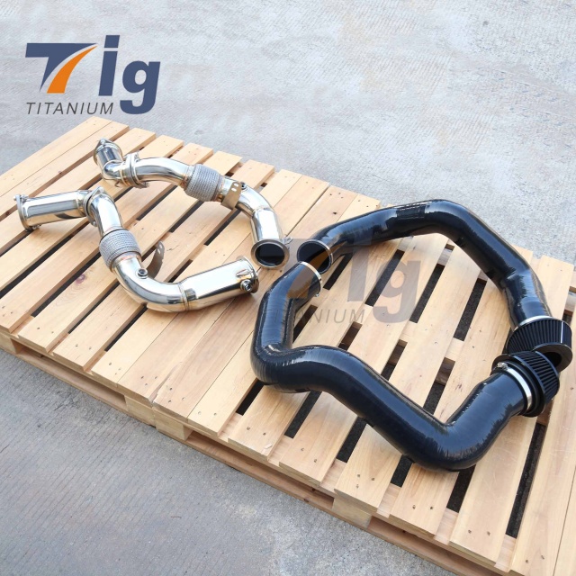 Silicone Front Mount Intake + Stainless Steel Downpipe Kit for BMW M5 G90