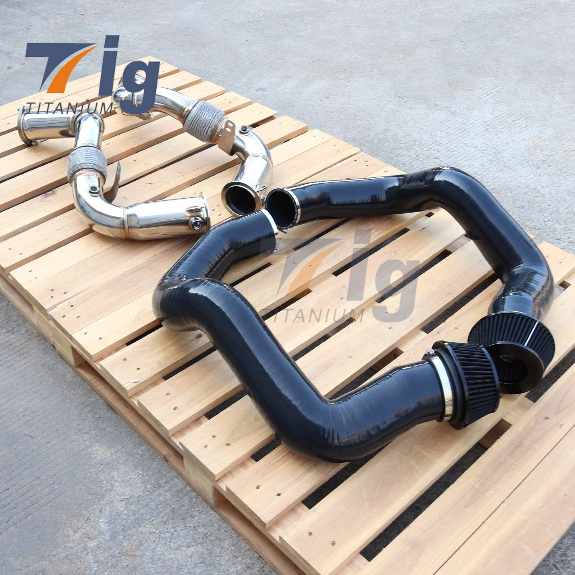 Silicone Front Mount Intake + Stainless Steel Downpipe Kit for BMW M5 G90