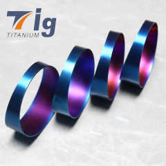 Titanium 1.75" 3" 3.5" 4" 1.0mm thickness Pie Cuts 1.5D Radius Blue Colored (6pcs for 90* bend)