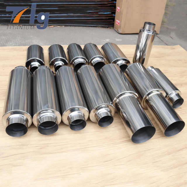 Titanium Universal Car Exhaust Muffler 2.5"/ 3"/3.5"/4.3"/4.6''