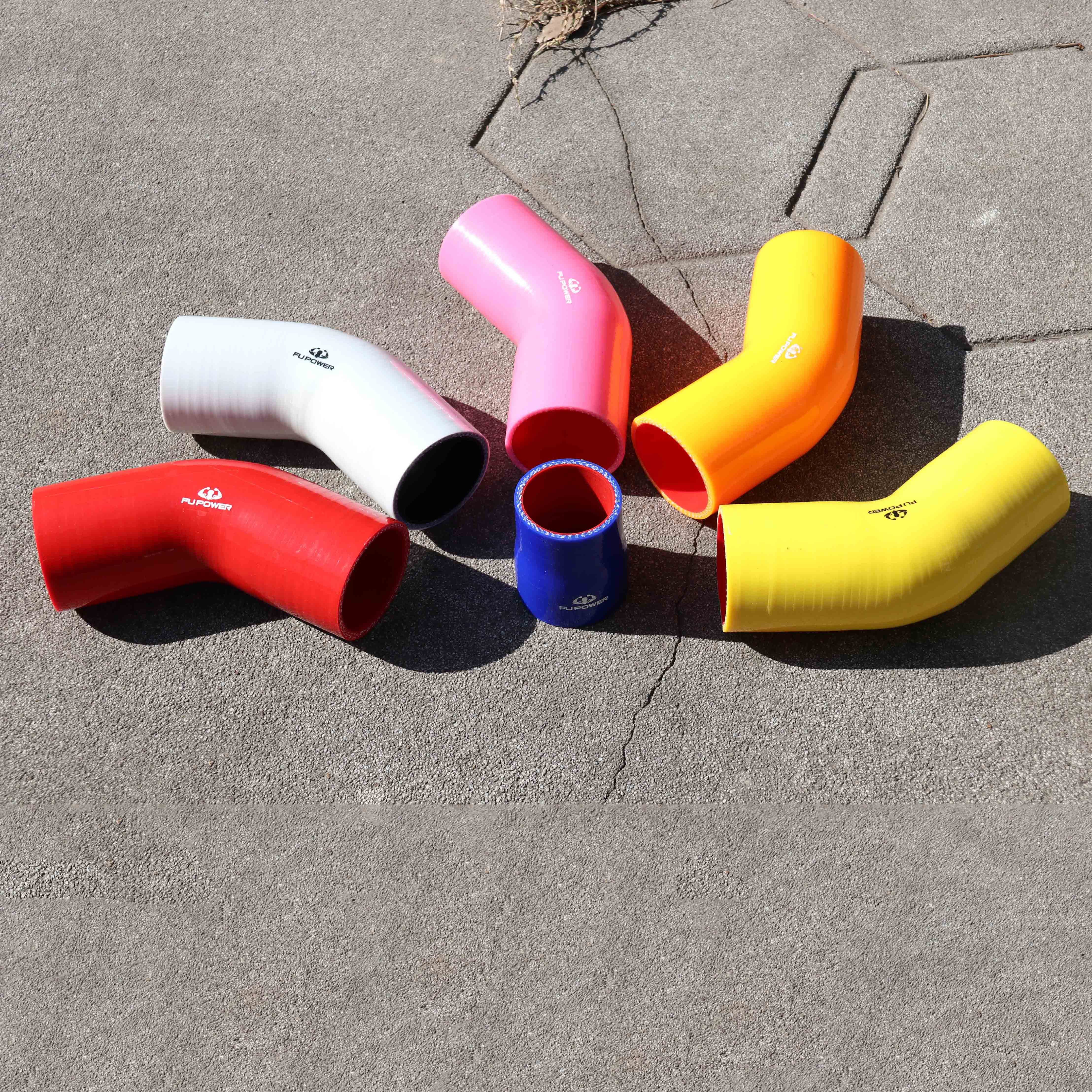 57mm 63mm 76mm 80mm 89mm 102mm 45 degree Elbow Universal Intercooler Coupler Turbo silicone hose radiator pipe 4PLY