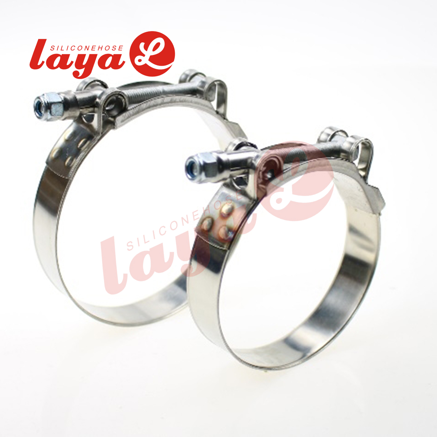 304 Stainless steel T bolt hose clamps 19mm Band with M6 Lock