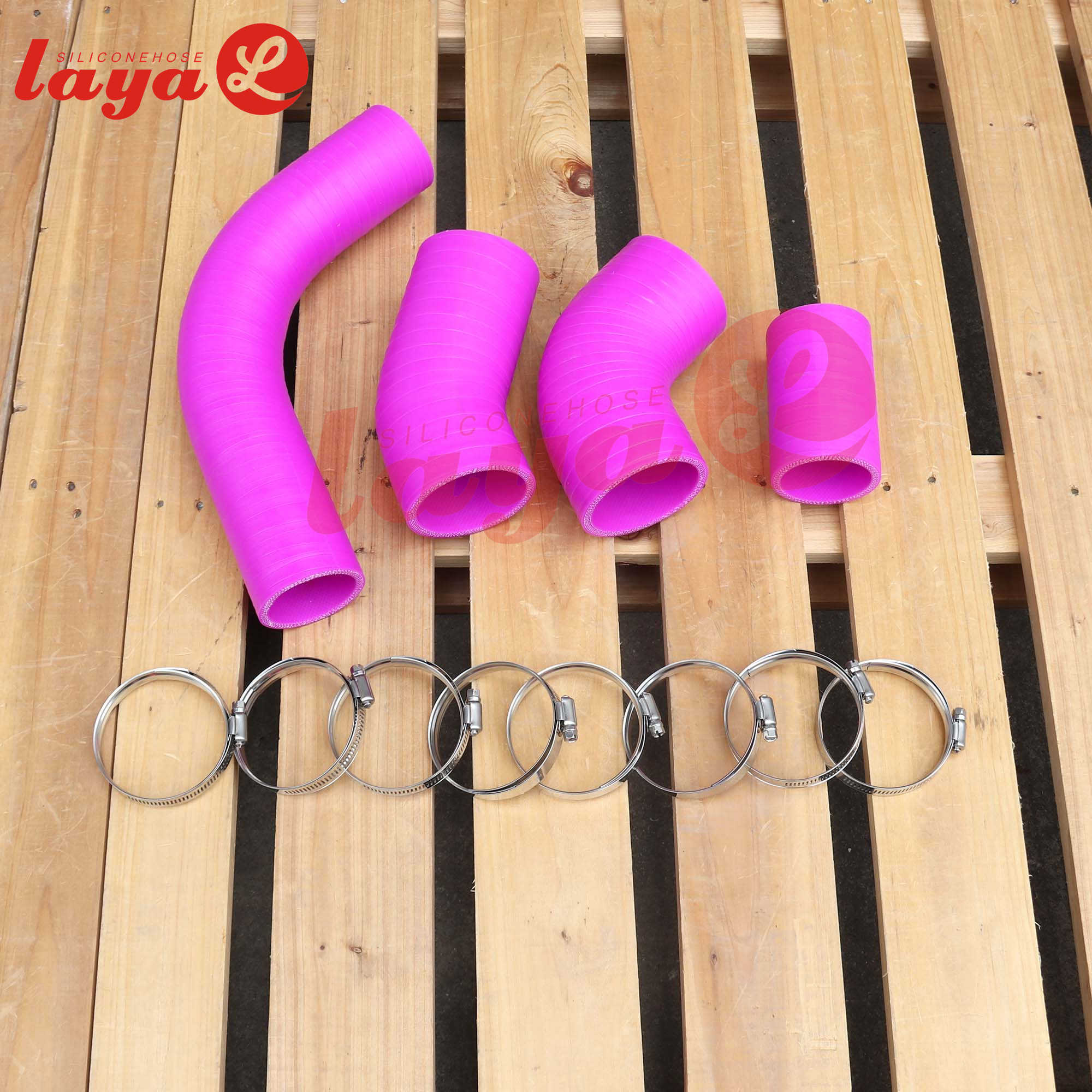 GMC 6.6L Duramax LB7 5ply Silicone CAC intercooler Boot Hose Tube Kit 02-04