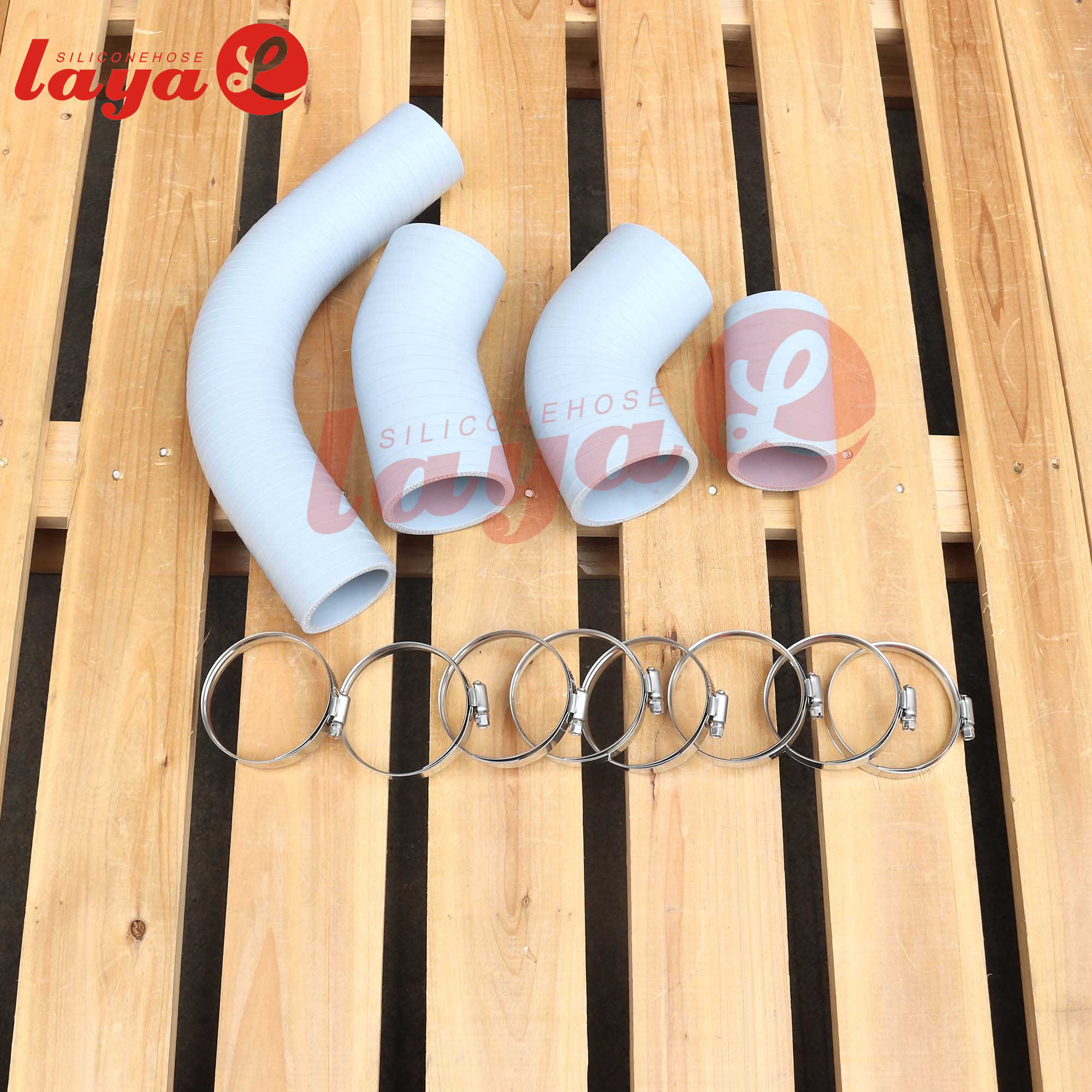 GMC 6.6L Duramax LB7 5ply Silicone CAC intercooler Boot Hose Tube Kit 02-04