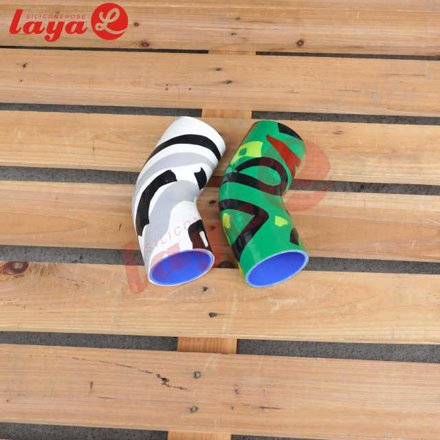 45 degree elbow hose 102+102mm leg length 5mm thickness snow camo and woodland camo
