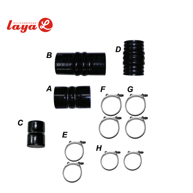 2011-2016 GM 6.6L DURAMAX SILICONE HOSE KIT WITH STAINLESS STEEL CLAMPS