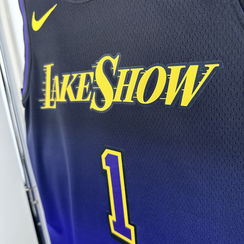 2025 NBA Lakers 1 RUSSELL Basketball Jersey