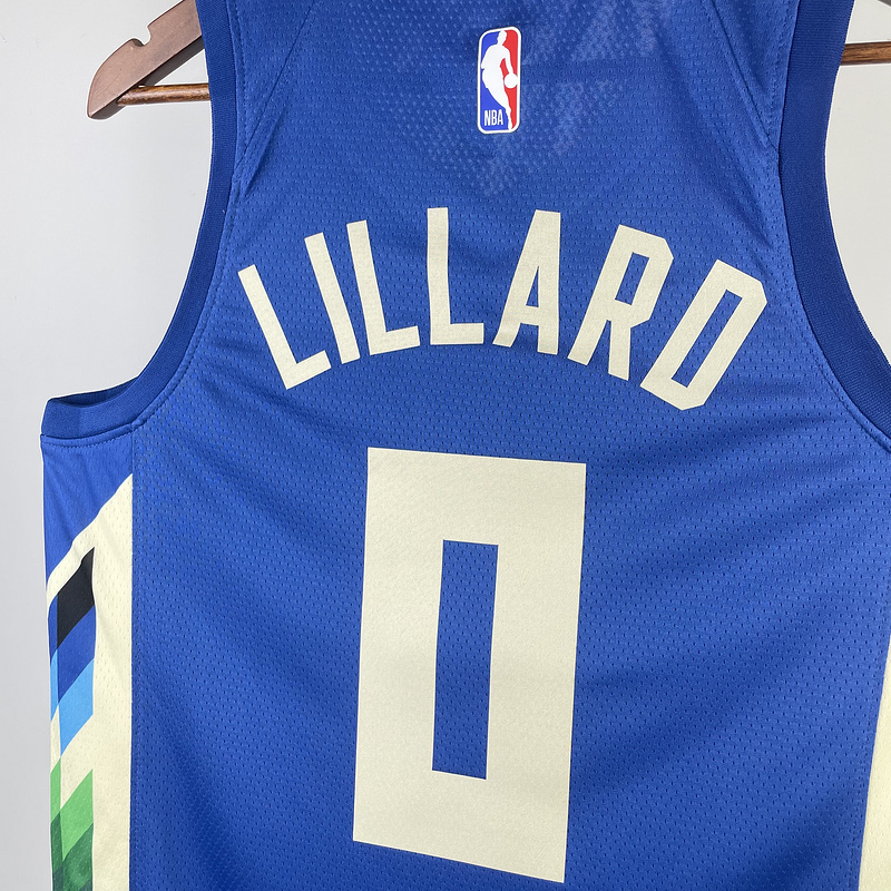 2023 NBA Milwaukee Bucks (0 LILLARD) Basketball Jersey