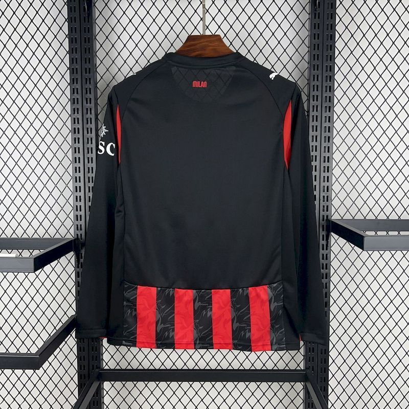 2025-26 AC Milan Home Long Sleev Football jersey