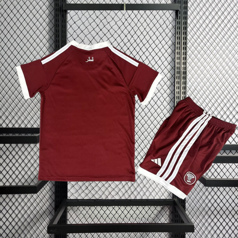 2026 Qatar Home kids Football jersey