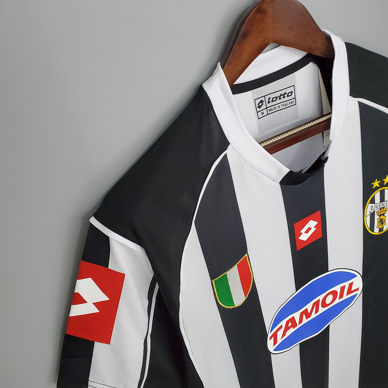 Retro Juventus 2002-03 home ZAMBROTTA DEL PIERO NEDVED Football jersey retro