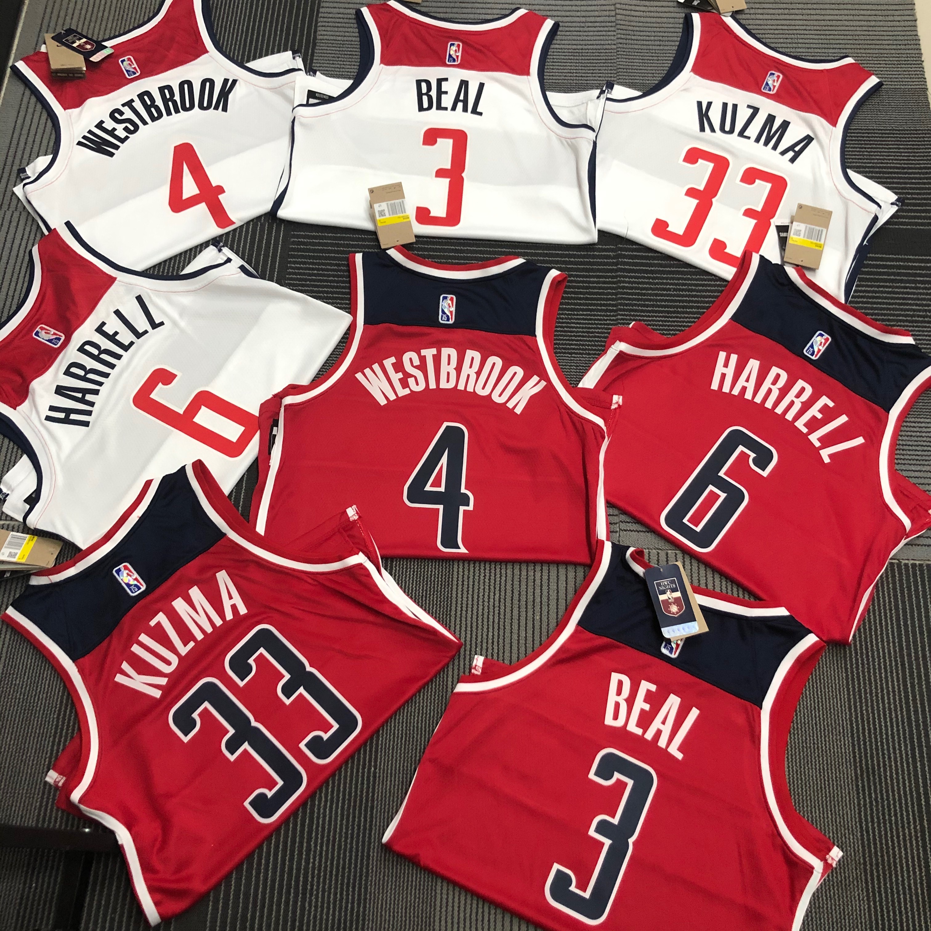 75th Anniversary Washington Wizards White 4 Westbrook