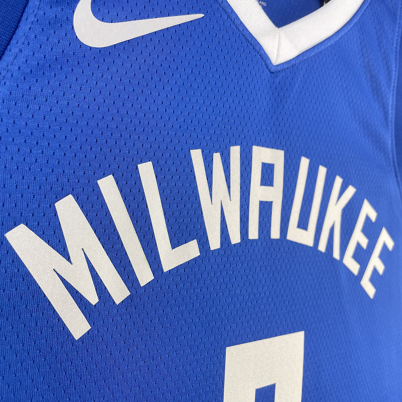 2023 NBA Milwaukee Bucks (0 LILLARD) Basketball Jersey